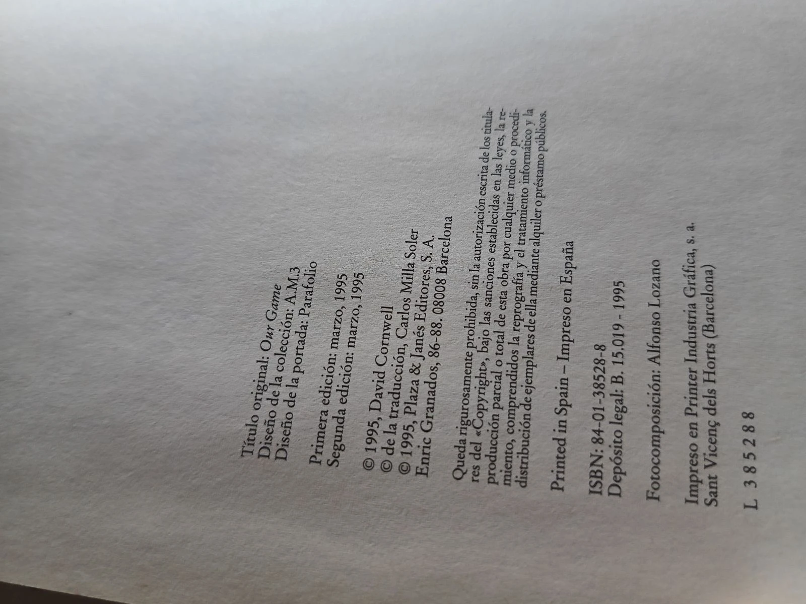 Our Game, John le Carré 1995 – photo 4